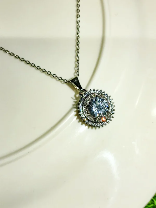 Single Stone Solitaire Pendant Set