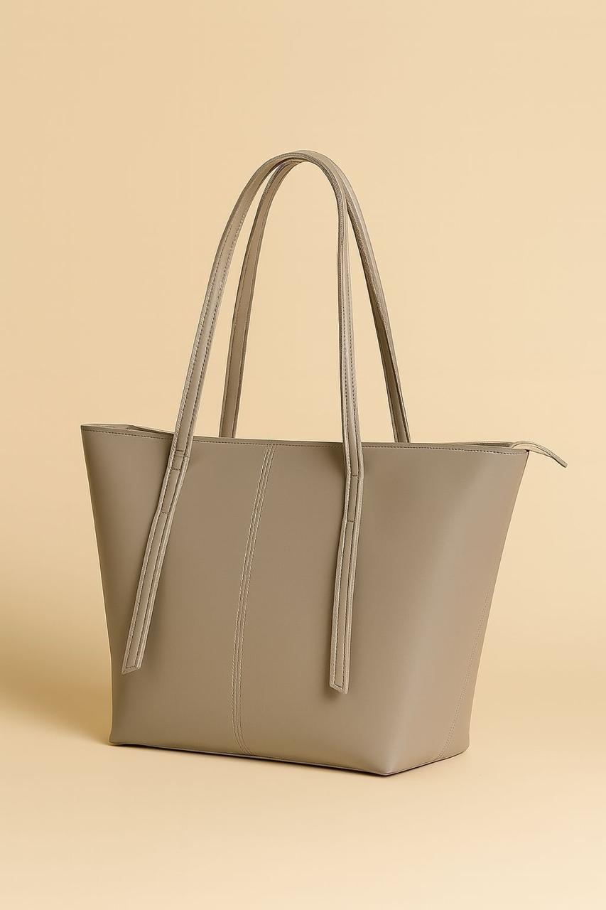 Versatile Beige Structured Tote Bag for Women Everyday Companion