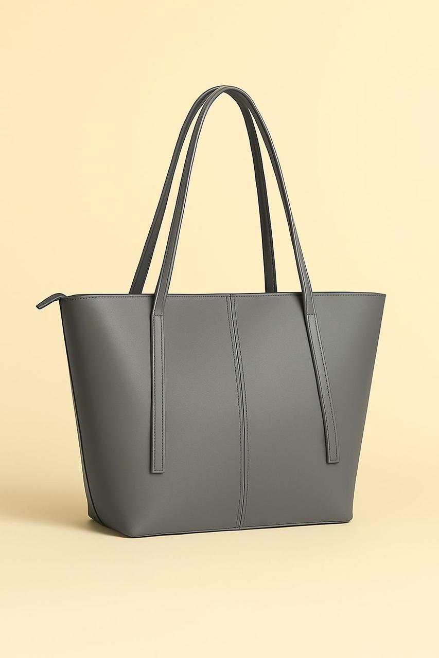 Classic Structured Grey Tote Bag Everyday Chic & Functionality