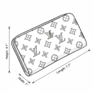 Louis Vuitton Brown Monogram Wallet held in hand with classic logo design