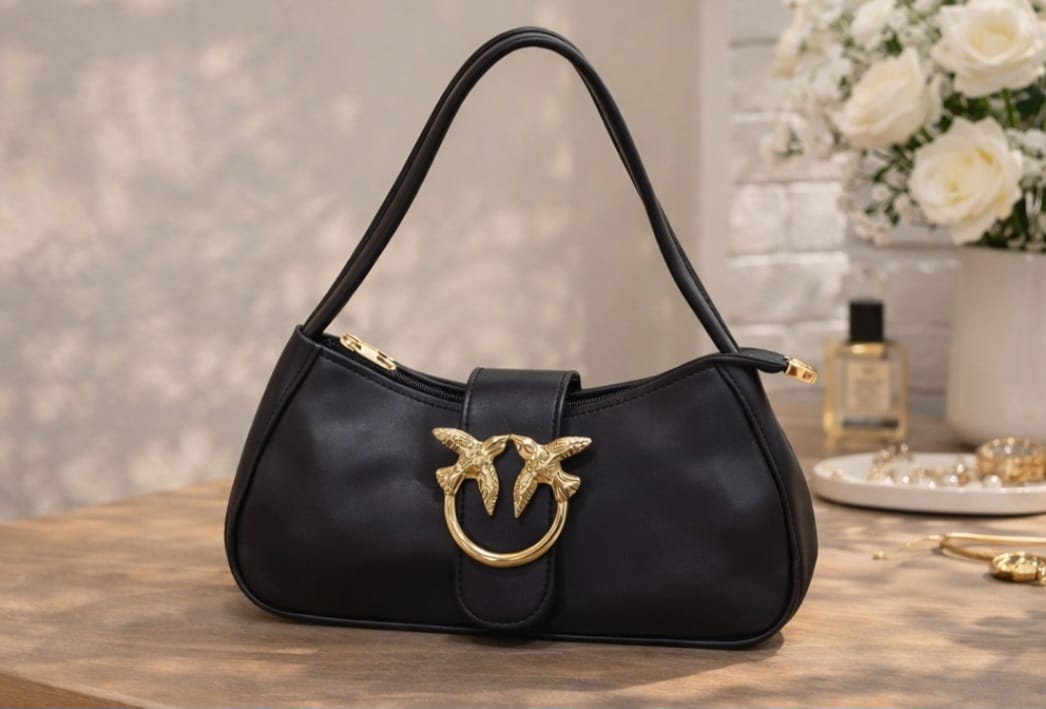 Zwore Classic Black Shoulder Bag for Women
