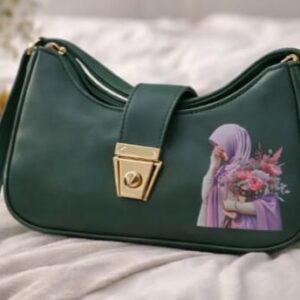 Stylish bottle green shoulder purse for everyday use